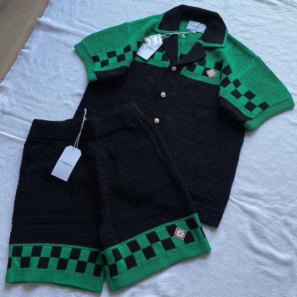 Casablanca Men New Casual Mesh Shirt Set Large Size - Picture 3 of 6